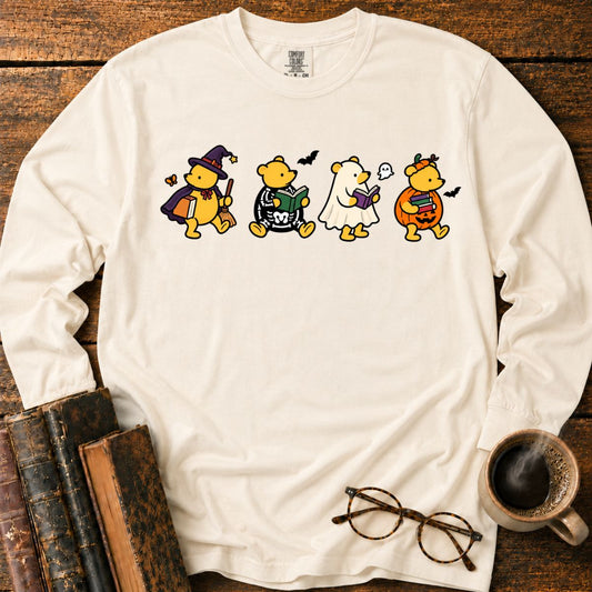 Halloween Bears Reading LS T-Shirt