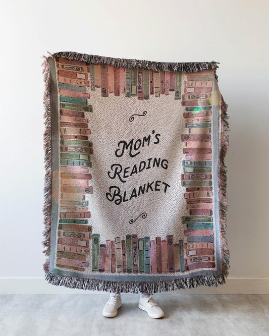 Mom's Reading Woven Throw Blanket