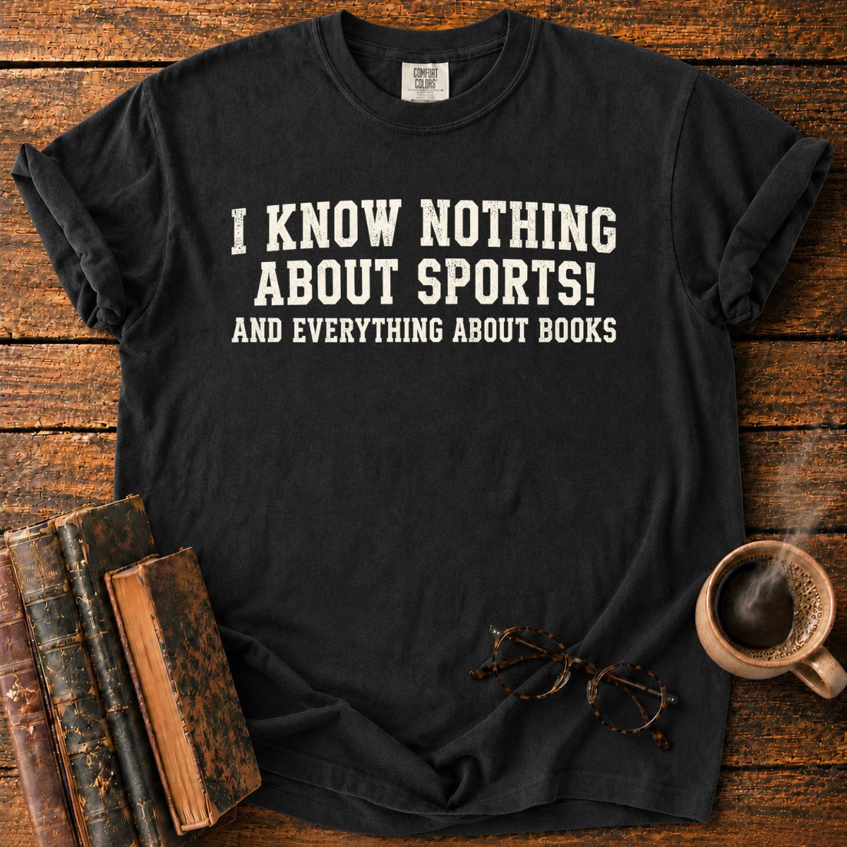 I Know Nothing About Sports Book Lover T-Shirt