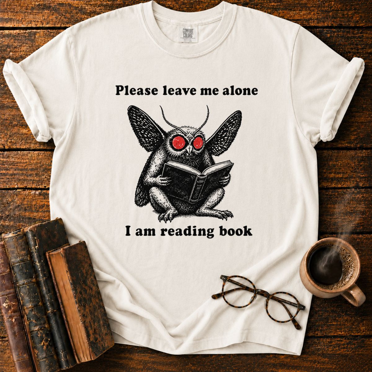 Moth Reader_ Please Leave Me Alone T-Shirt