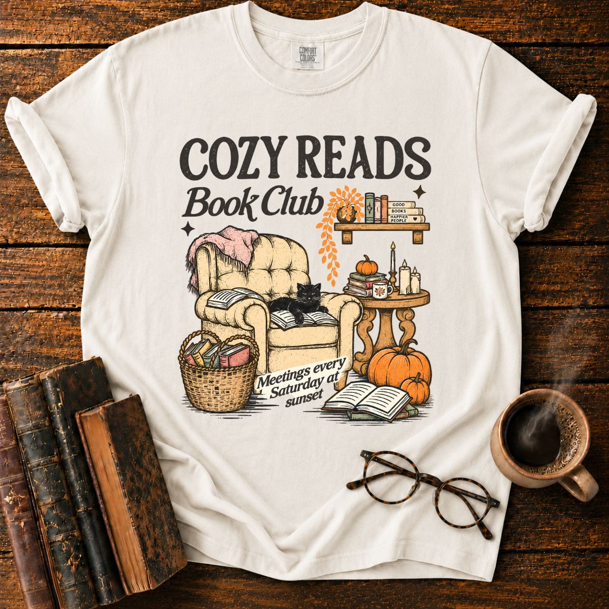 Cozy Reads Book Club Autumn T-Shirt