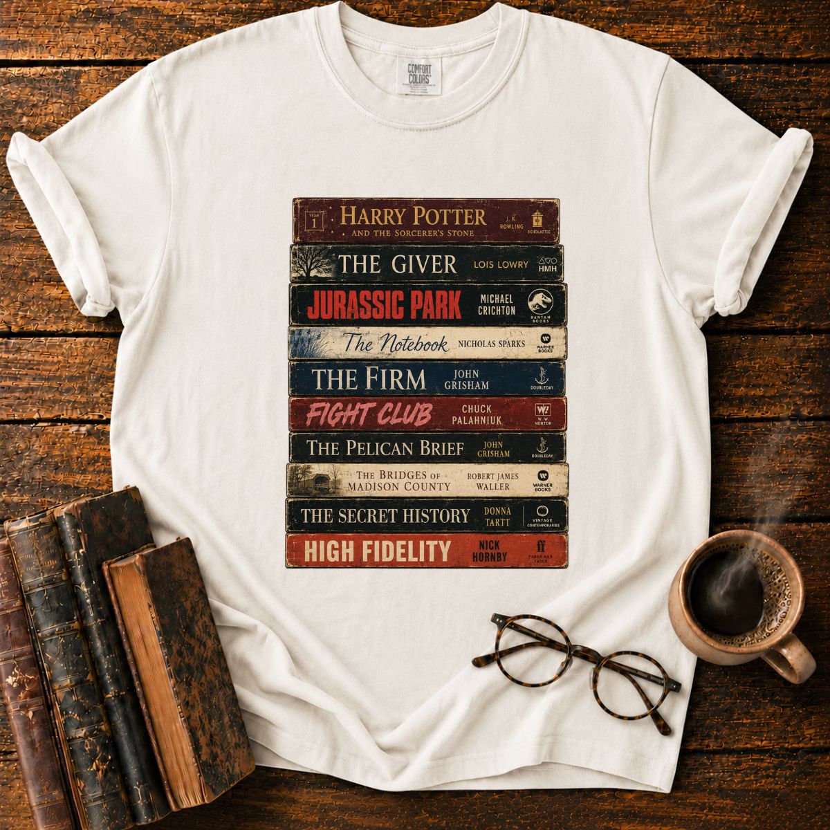 Vintage Stack of Classic Paperback Books T-Shirt