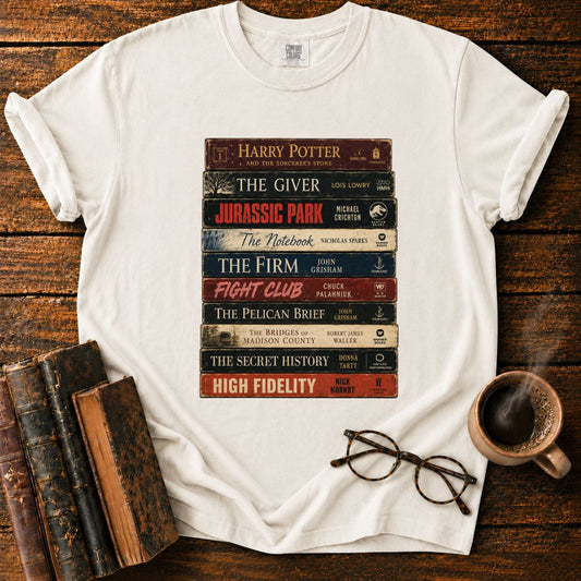 Vintage Stack of Classic Paperback Books T-Shirt