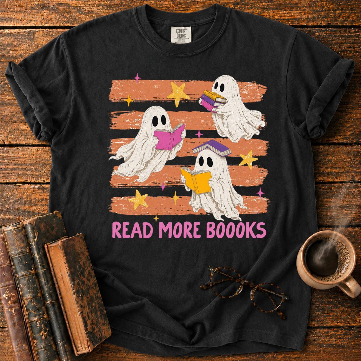 Ghosts Reading More Books T-Shirt