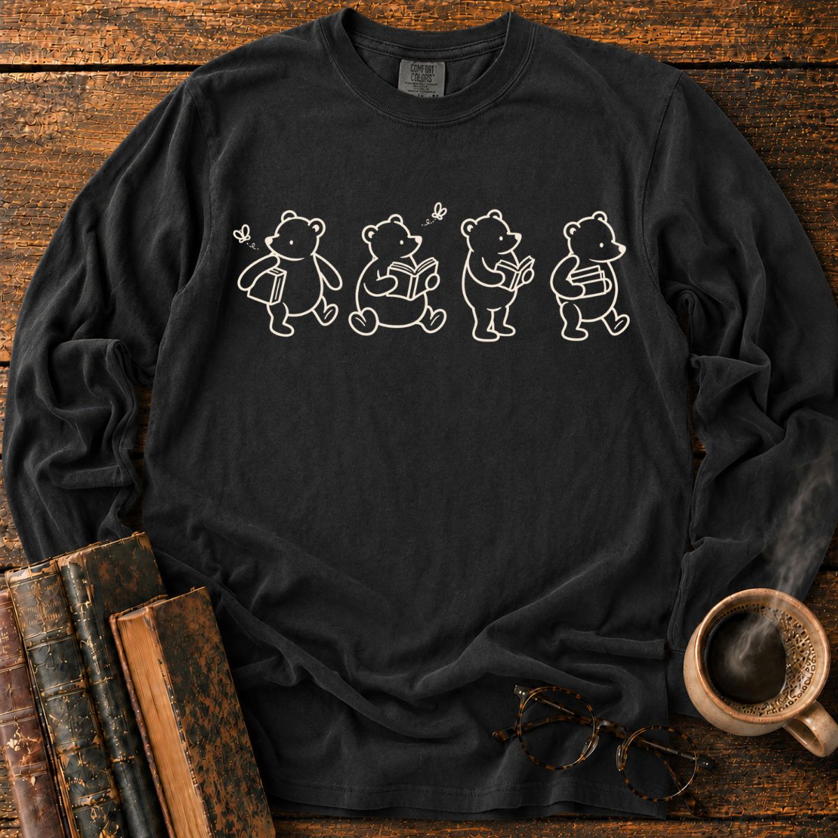 Bears 1928 Reading Books LS T-Shirt