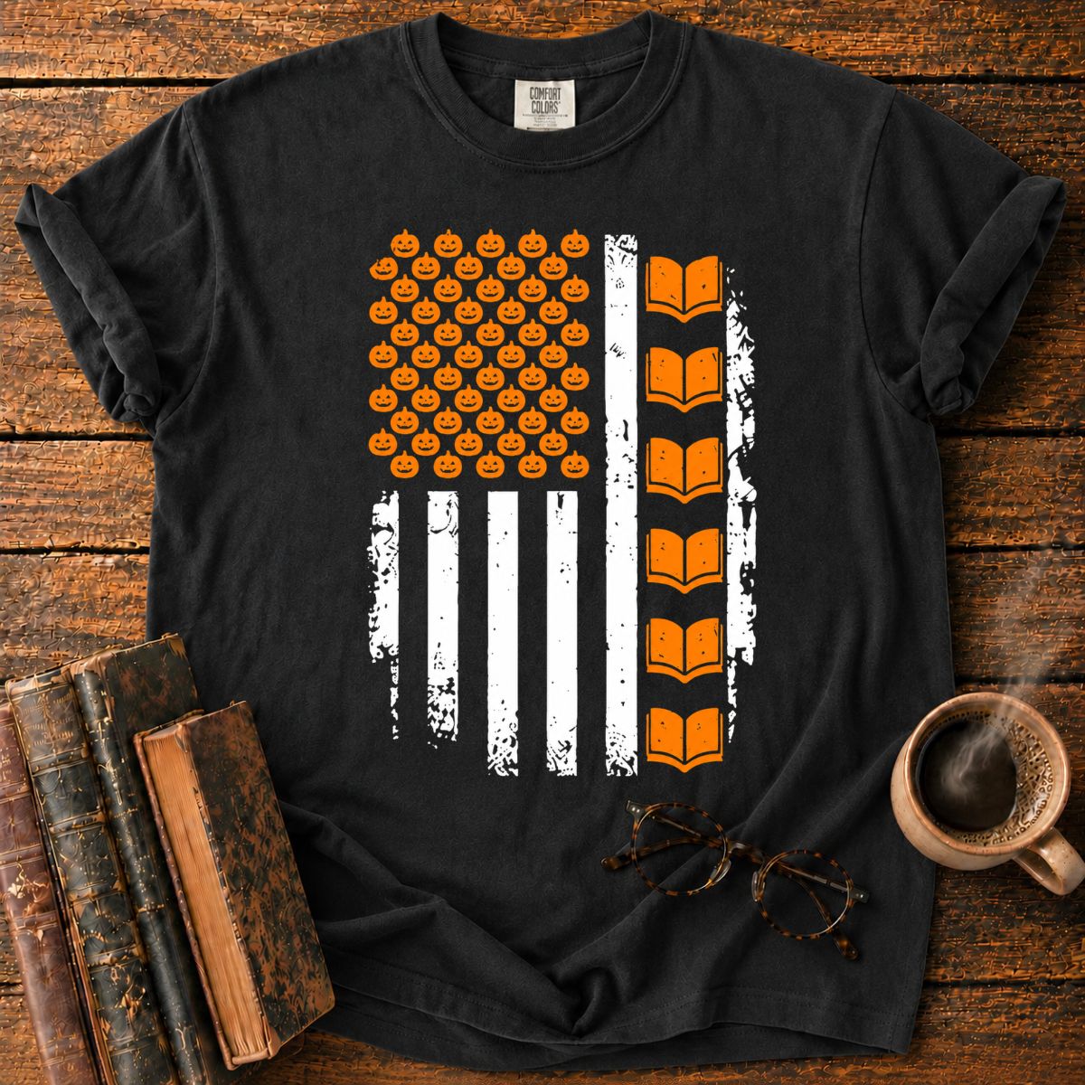 Flag Spooky Bookish T-Shirt