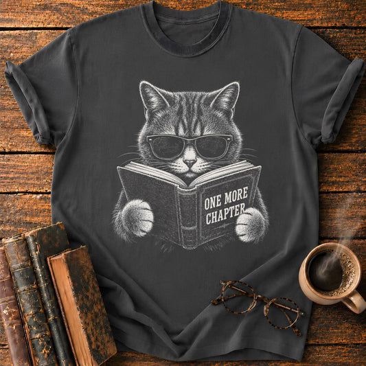 Cool Cat Reading One More Chapter T-Shirt