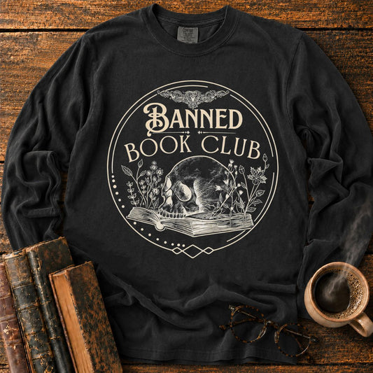 Banned Book Club Skull Emblem LS T-Shirt