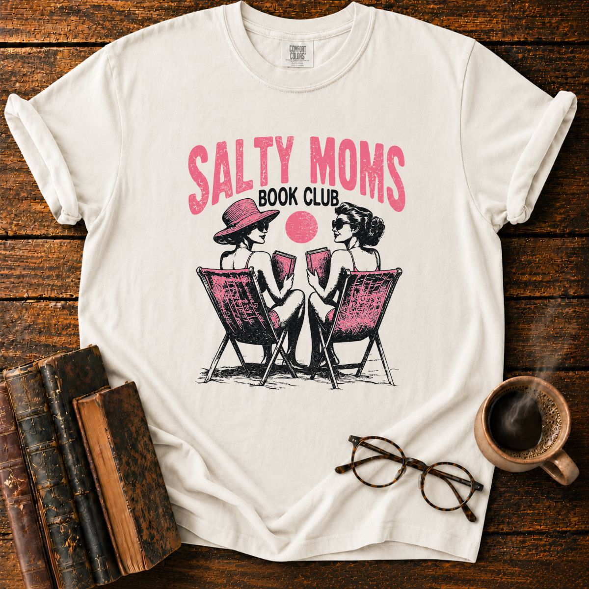 Salty Moms Beach Book Club T-Shirt