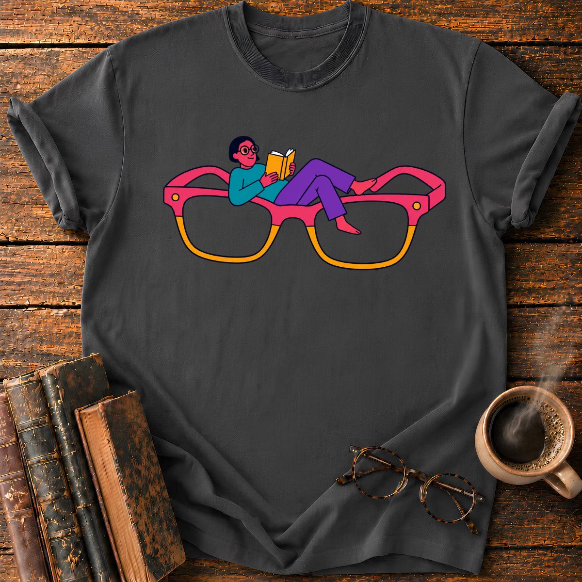 Reader on Oversized Glasses T-Shirt