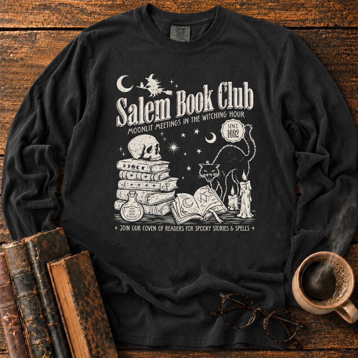 Salem Book Club Witchy LS T-Shirt