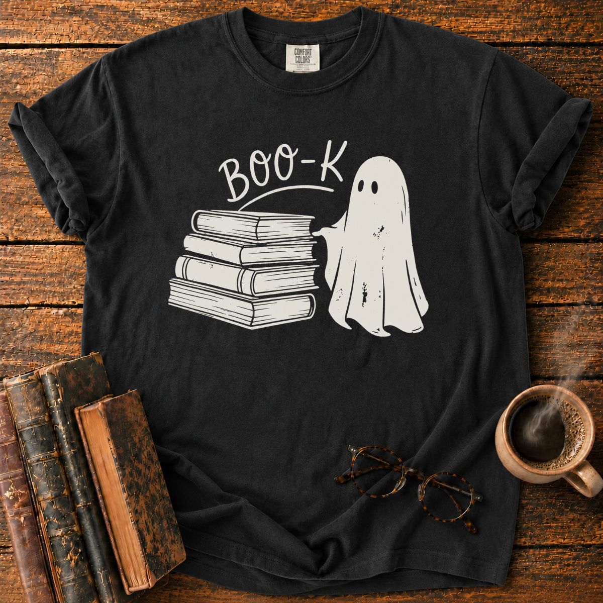 Vintage Boo-K Ghost and Books T-Shirt