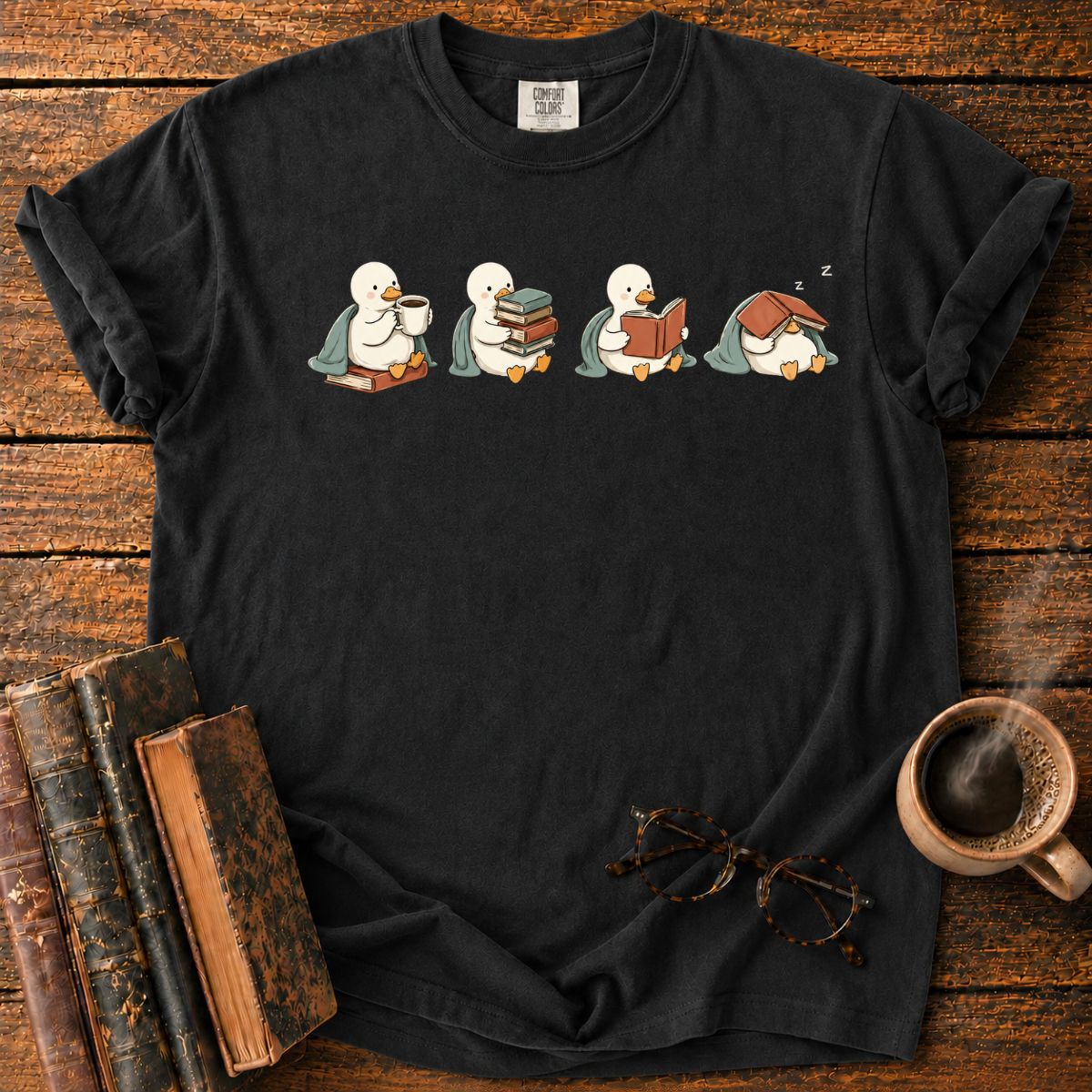 Cozy Duck Reading Club T-Shirt