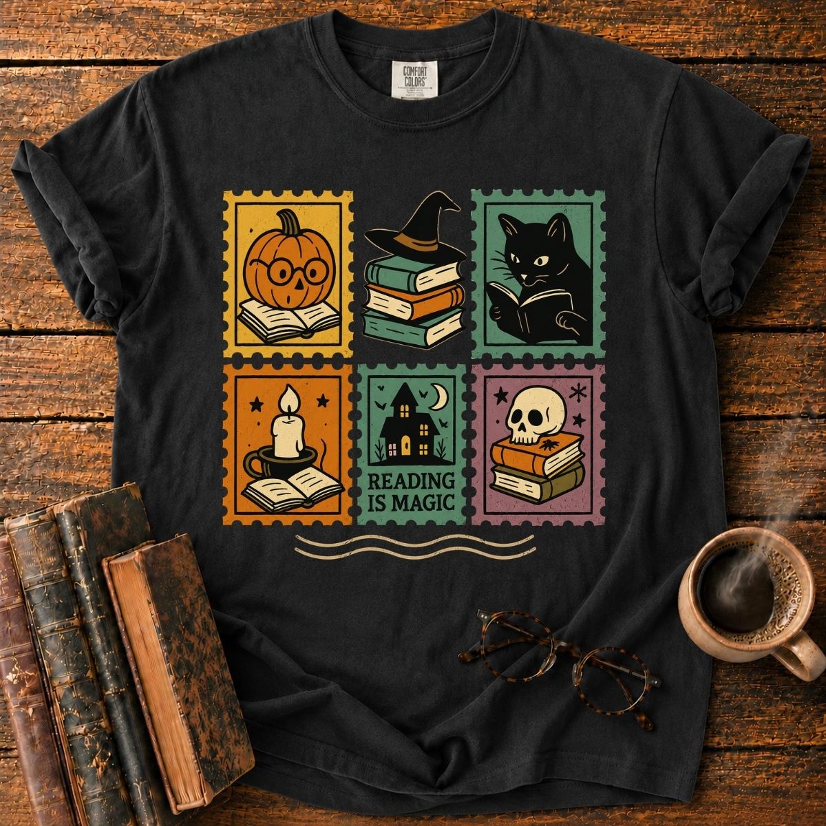 Halloween Reading Stamps T-Shirt