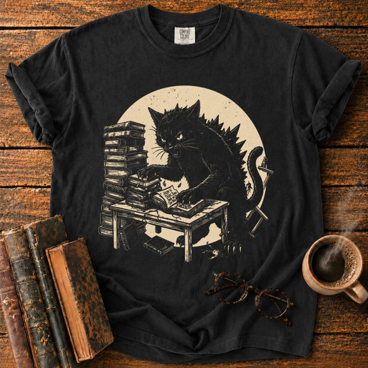 Kaiju Cat’s Evil Reading Room T-Shirt