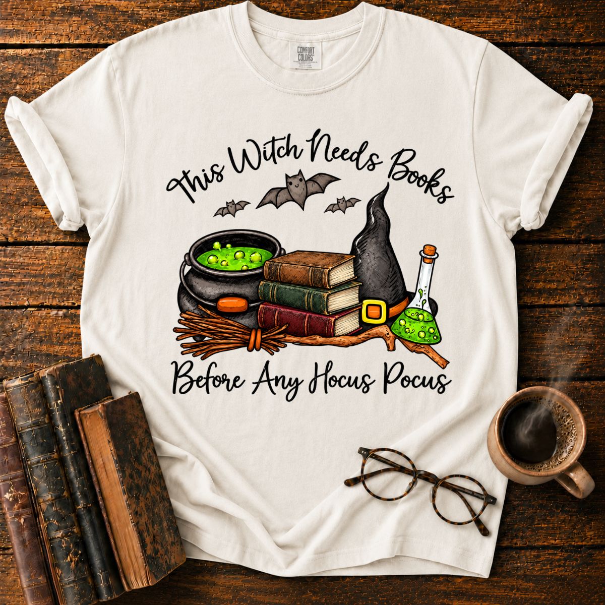 This Witch Needs Vintage Books T-Shirt
