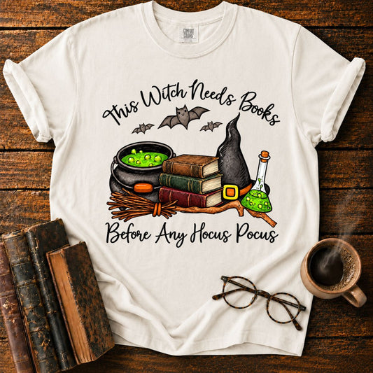 This Witch Needs Vintage Books T-Shirt