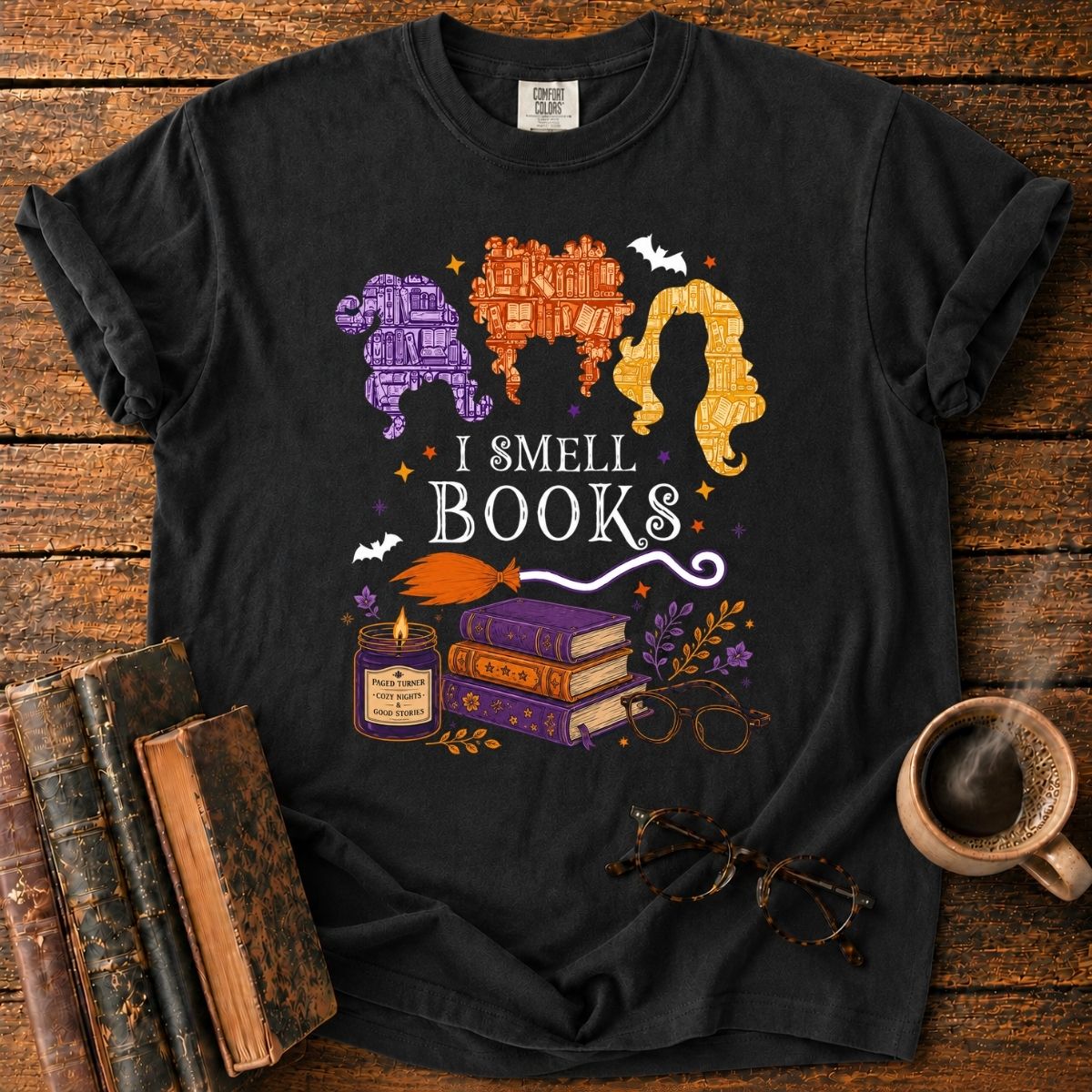 I Smell Books_ Magical Reading Night T-Shirt