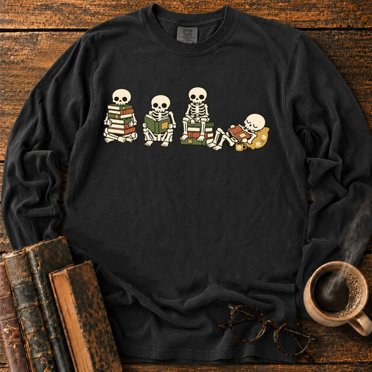 Four-Reading-Skeletons LS T-Shirt