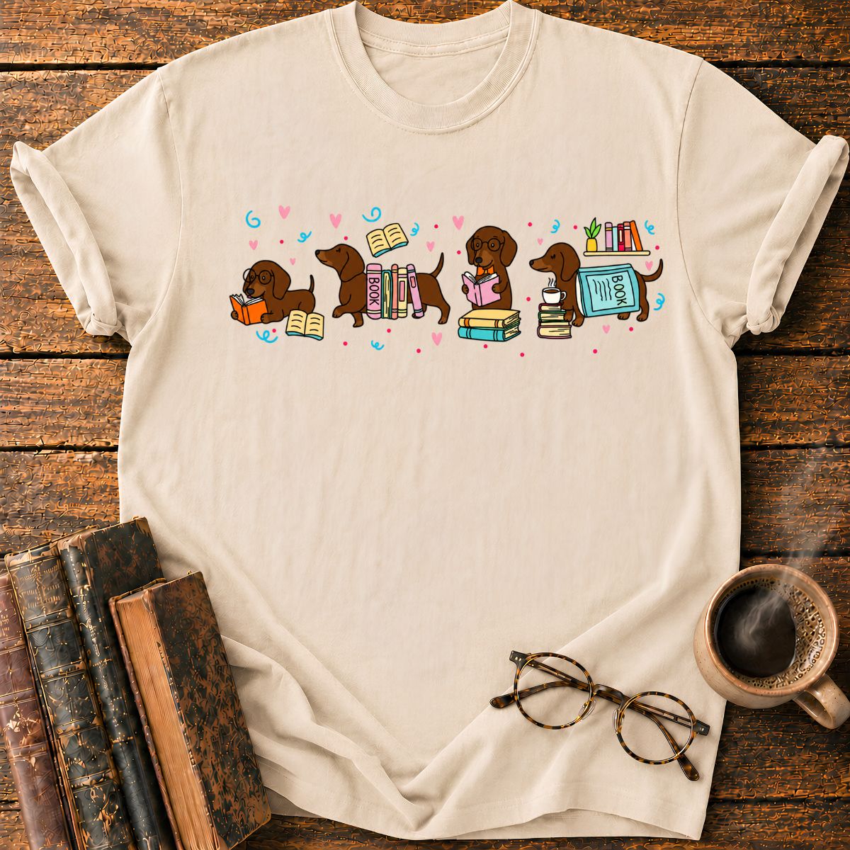 Dogs Reading A Book T-Shirt
