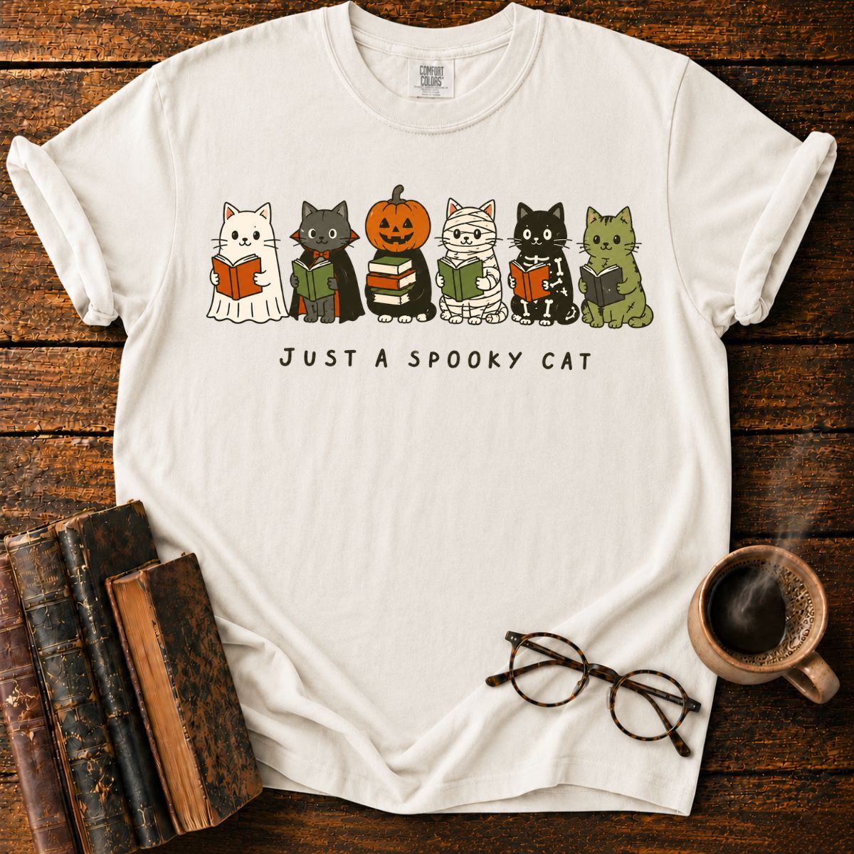 Just a Spooky Cat Book Club T-Shirt