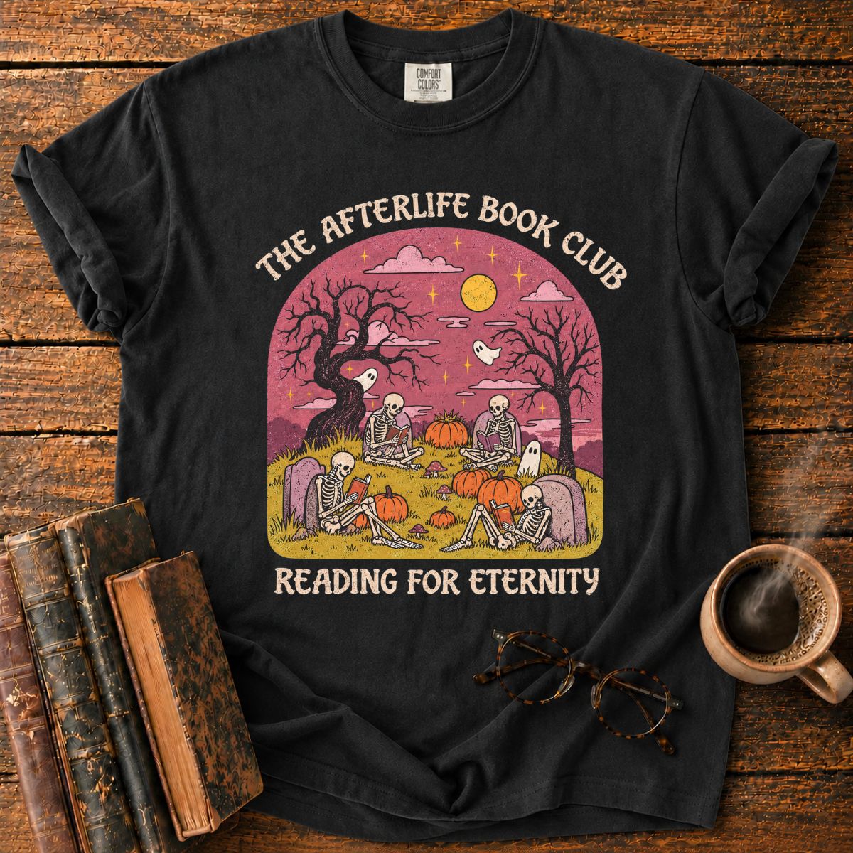 Afterlife Book Club Skeleton T-Shirt