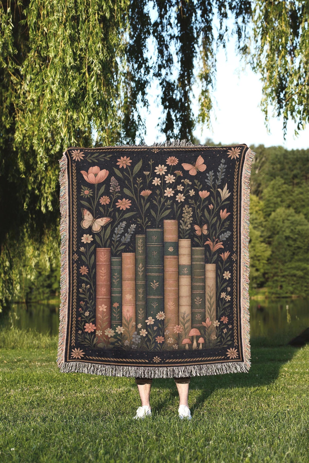 Blooming Books Woven Blanket