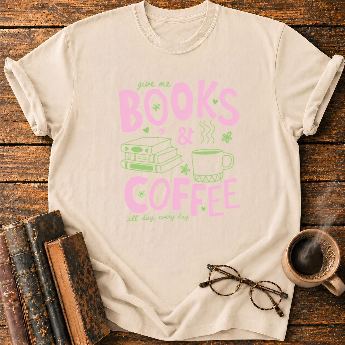 Books & Coffee T-Shirt