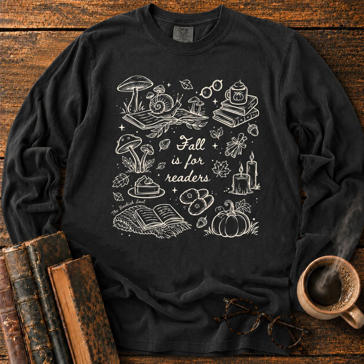 Fall Is For Readers Cozy LS T-Shirt