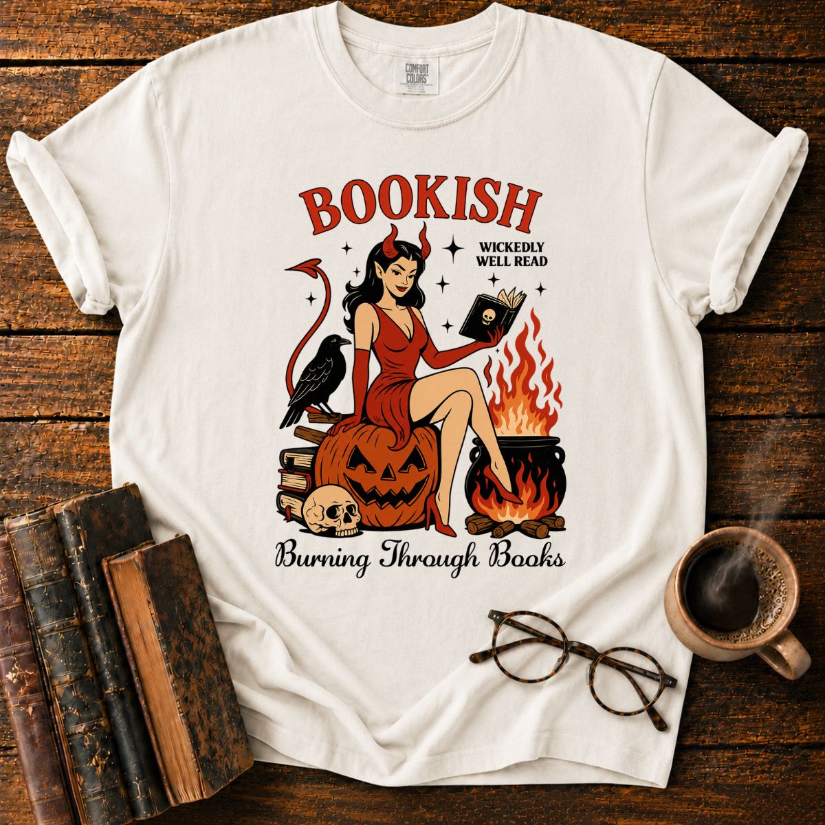 Bookish Burning Through Books T-Shirt