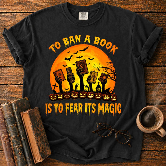 Zombie Hands Raise Haunted Books T-Shirt