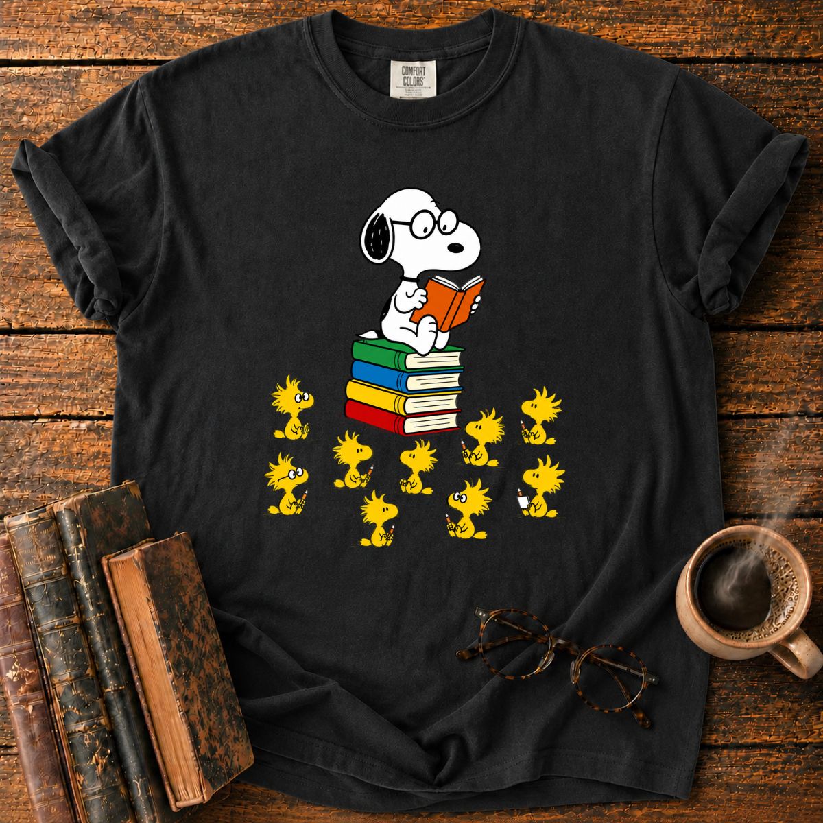 Snoopy’s Woodstock Study Circle T-Shirt