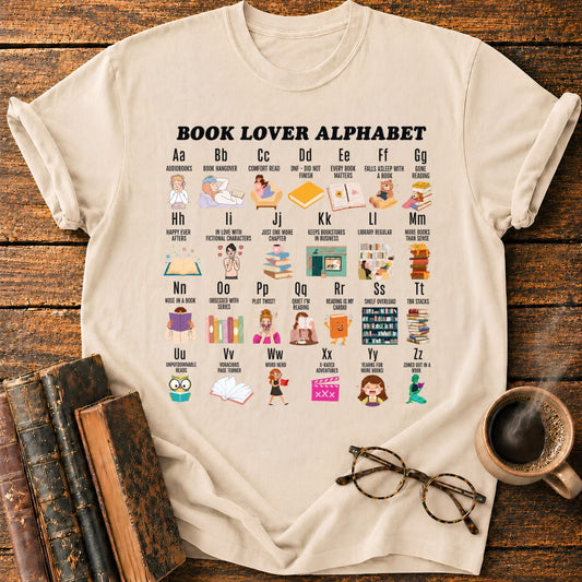 Book Lover Alphabet T-Shirt