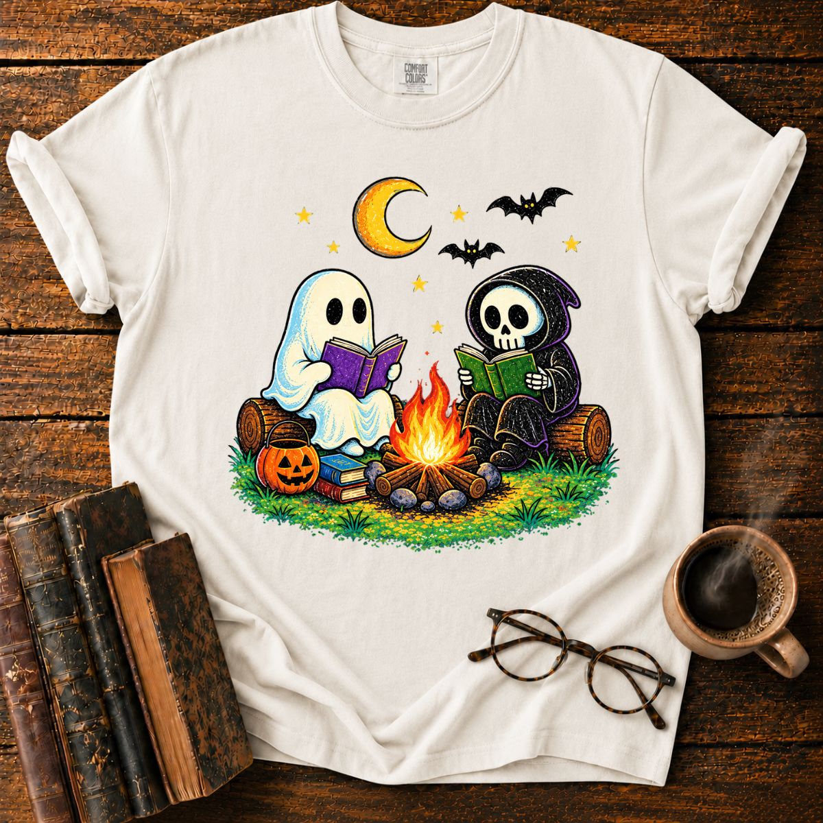 Ghosts’ Halloween Campfire Reading T-Shirt