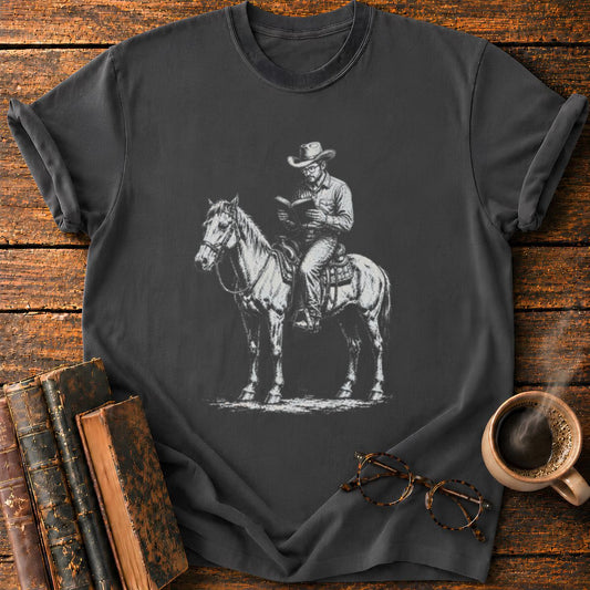 Cowboy Reading A Book T-Shirt