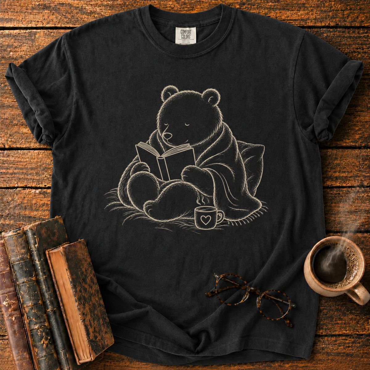 Bear’s Bedtime Reading Book T-Shirt