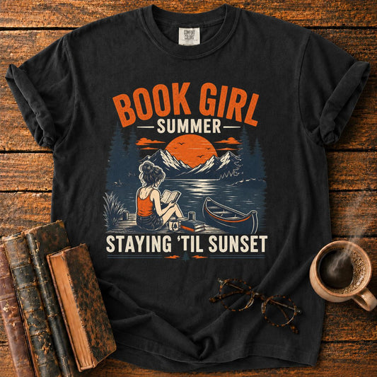 Book Girl Summer by the Lake T-Shirt