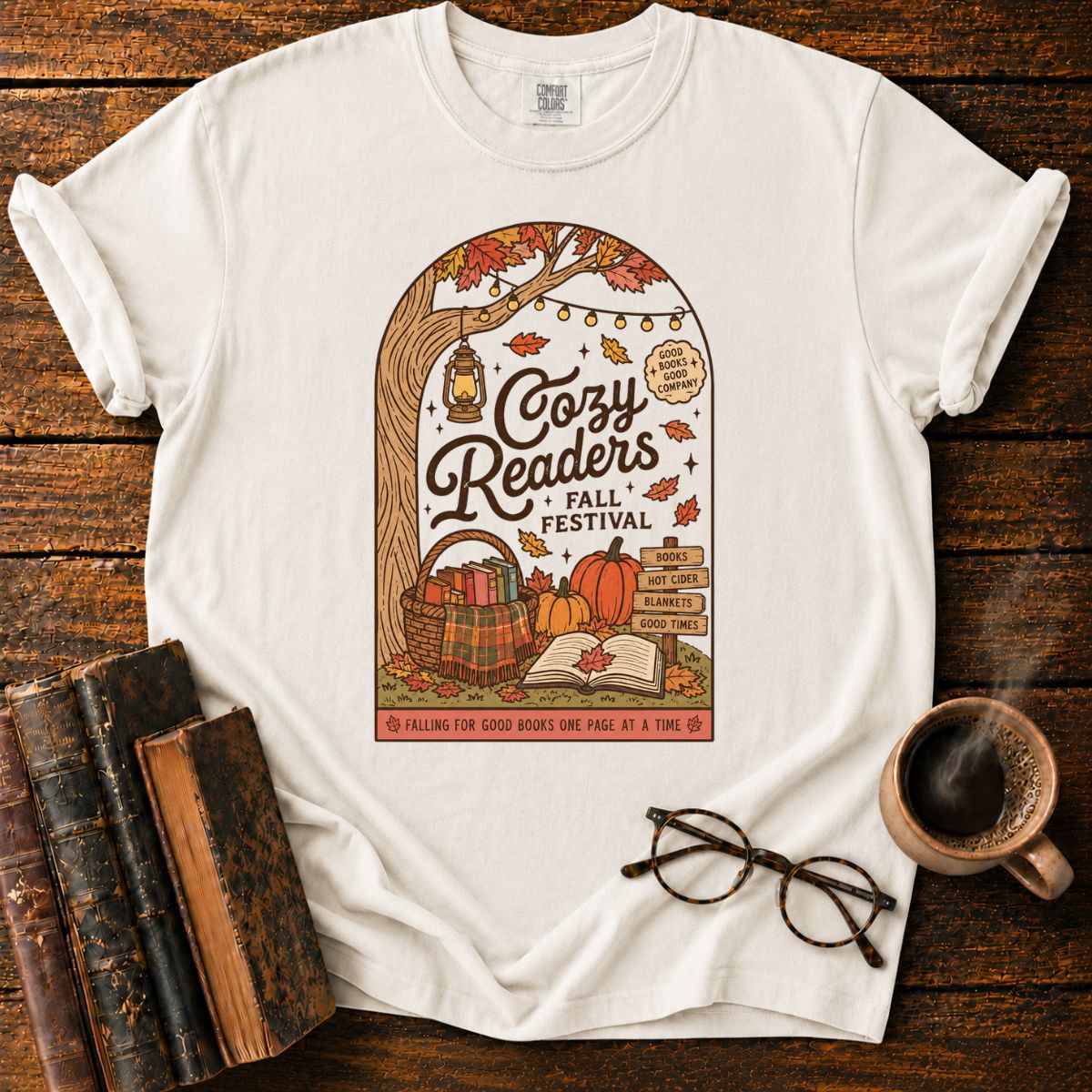 Cozy Readers Fall Festival T-Shirt