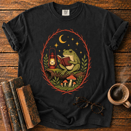 Frog’s Moonlit Reading Nook T-Shirt