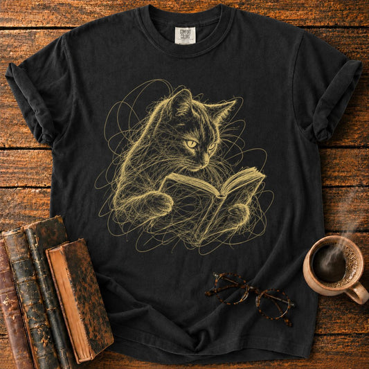 Bookish Cat T-Shirt T-Shirt
