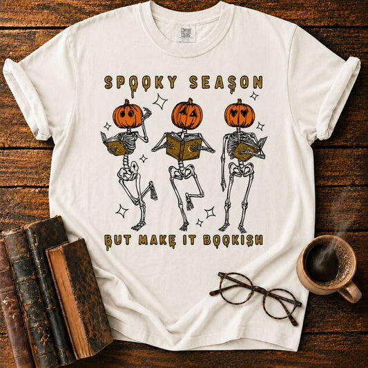 Spooky Season Bookish Skeleton Dance T-Shirt