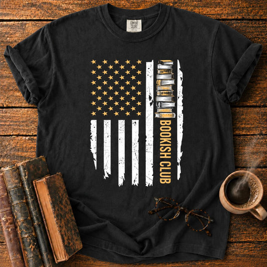 Distressed American Book Club Flag T-Shirt