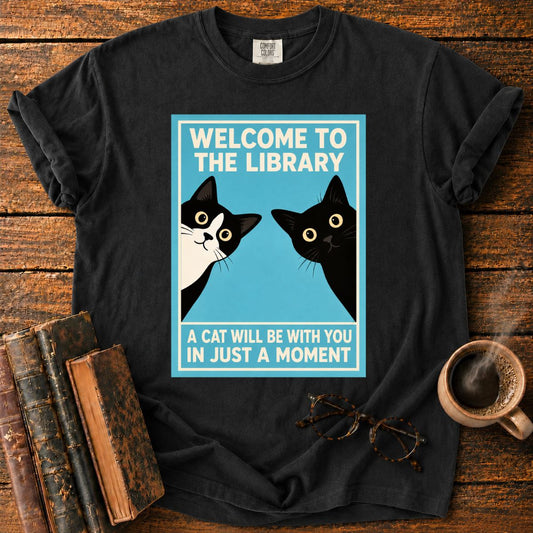 Welcome to the Cat Library T-Shirt