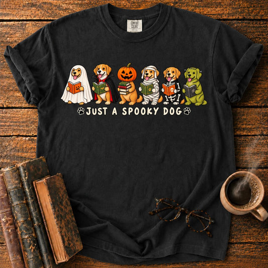 Spooky Bookish Dogs Halloween T-Shirt