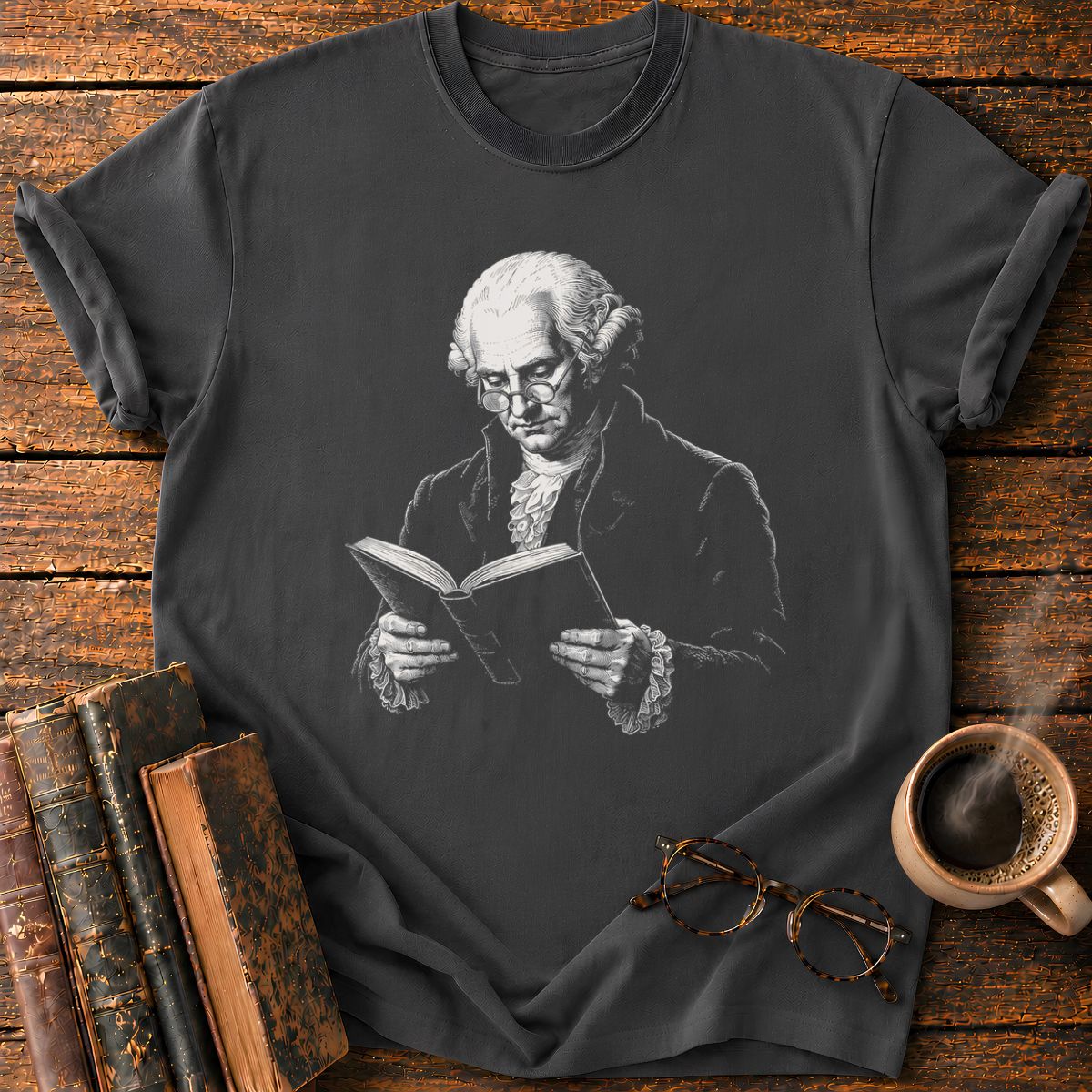 Vintage Scholar Reading T-Shirt