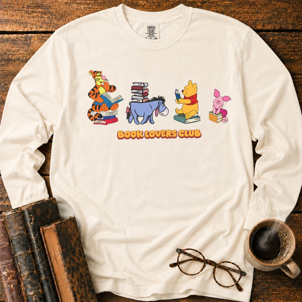 Book Lovers Club Reading Friends LS T-Shirt