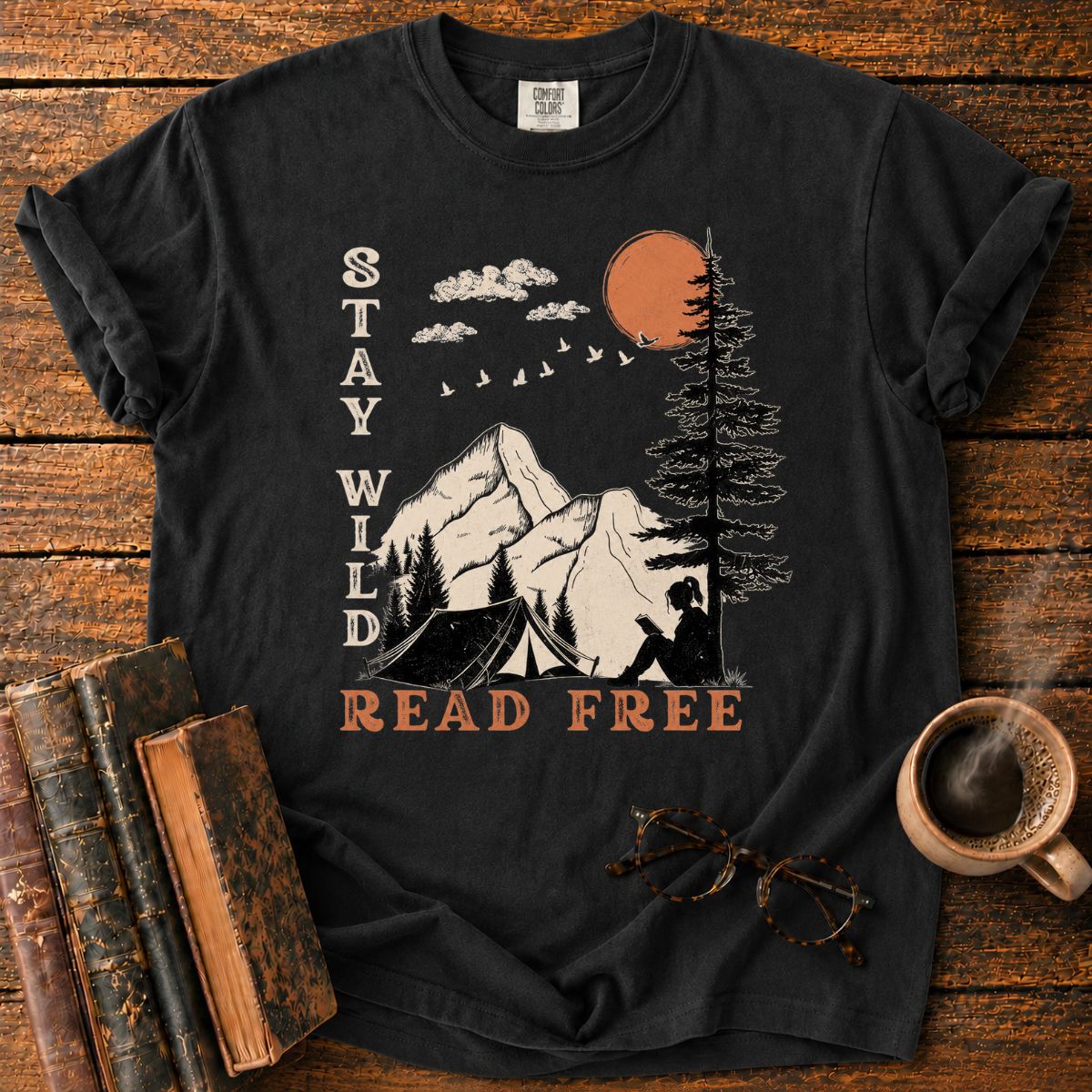 Stay Wild, Read Free Outdoors T-Shirt