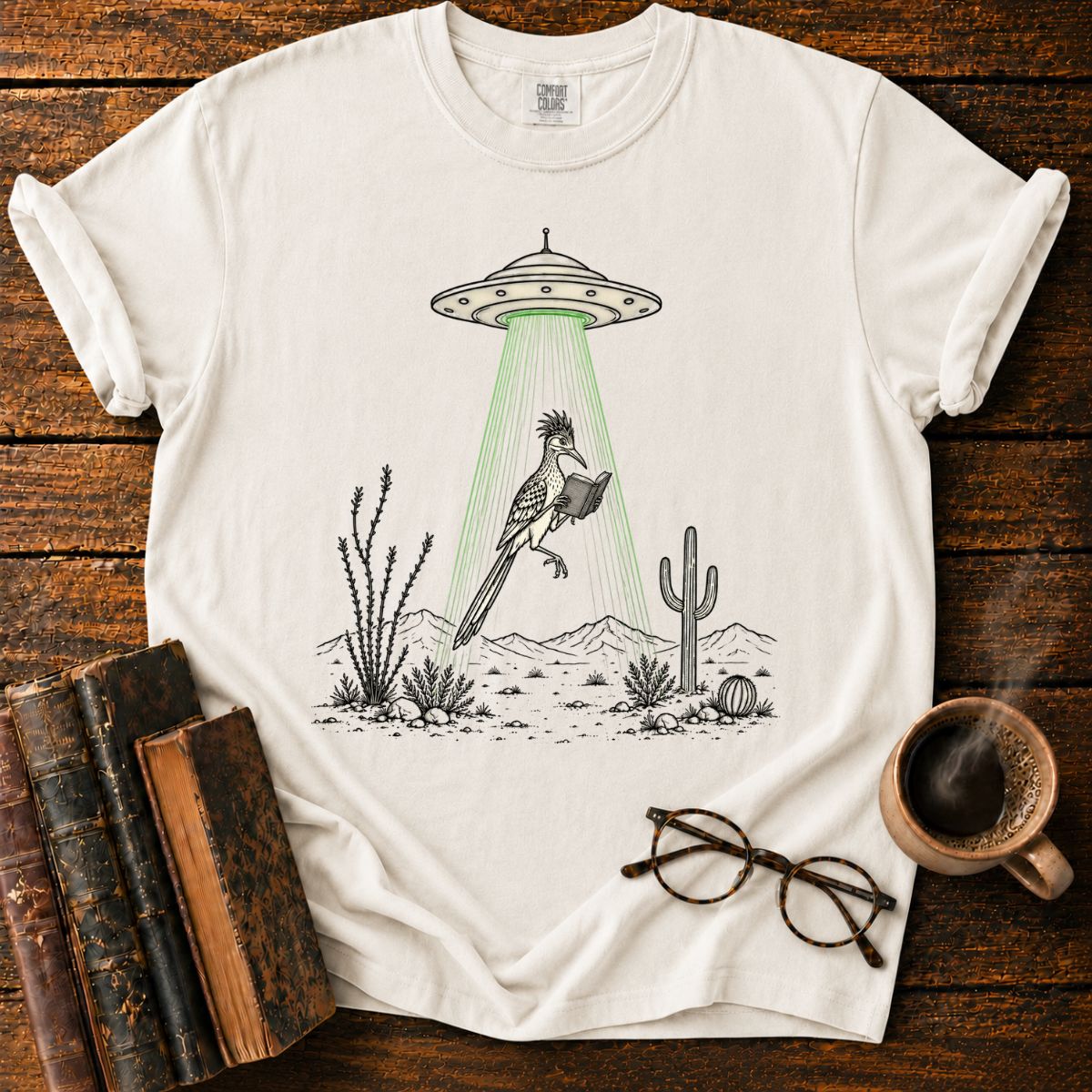 Reading Roadrunner in the Green Beam T-Shirt