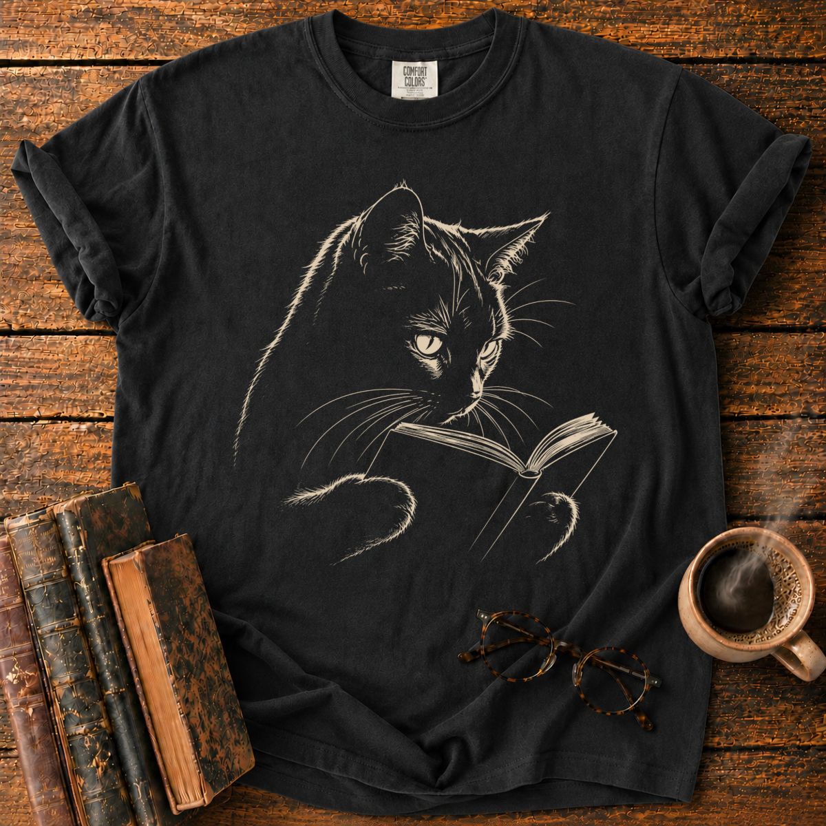 Bookish Cat T-Shirt