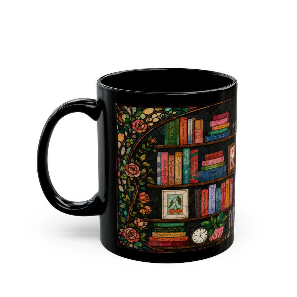 Enchanted Library Stained Glass Cozy Corner Mug